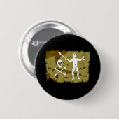 Piratenflagge-Karte # 5 Button (Vorne & Hinten)