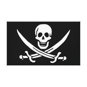 Piratenflagge Leinwanddruck