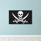 Piratenflagge Leinwanddruck (Insitu (Holzboden))