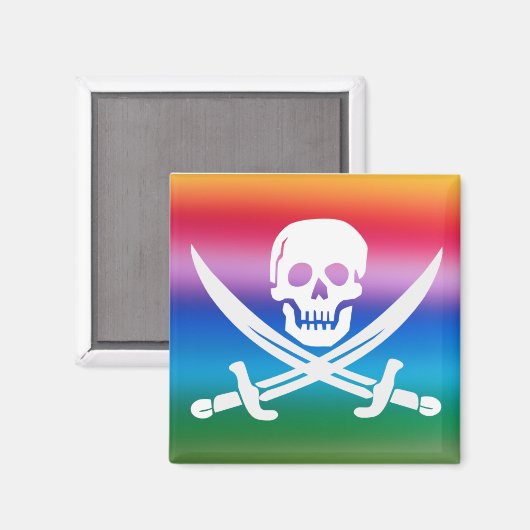 Piratenflagge Magnet (Vorderseite/Rückseite)