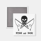 Piratenflagge Magnet (Vorderseite/Rückseite)