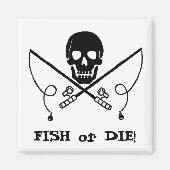 Piratenflagge Magnet (Vorne)