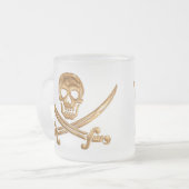 Piratenflagge Mattglastasse (Vorderseite Links)