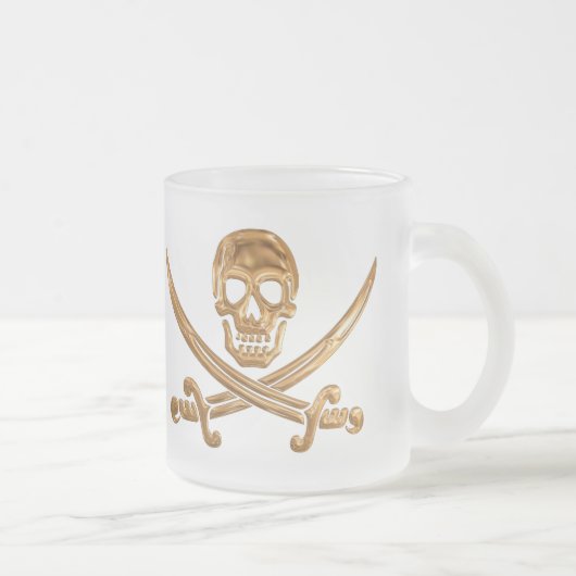 Piratenflagge Mattglastasse (Rechts)