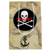 Piratenflagge Mittlere Geschenktüte (Rückseite)
