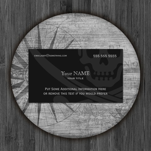 Piratenflagge modern visitenkarte