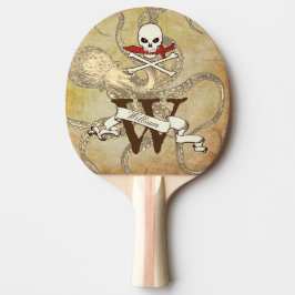 Piratenflagge Monogram Ping Pong Paddel Tischtennis Schläger