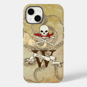 Piratenflagge Monogramm Case-Mate iPhone Hülle (Rückseite)
