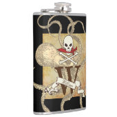 Piratenflagge Monogramm Flachmann (Rechts)