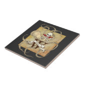 Piratenflagge Monogramm Fliese (Seite)