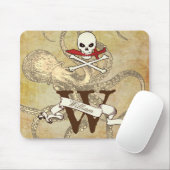 Piratenflagge Monogramm Mousepad (Mit Mouse)