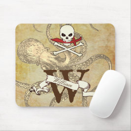 Piratenflagge Monogramm Mousepad