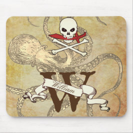 Piratenflagge Monogramm Mousepad