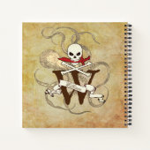 Piratenflagge Monogramm Notizblock (Rückseite)