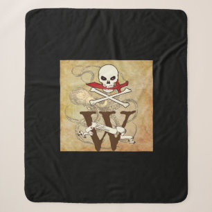 Piratenflagge Monogramm Sherpadecke