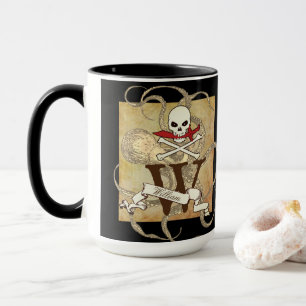 Piratenflagge Monogramm Tasse