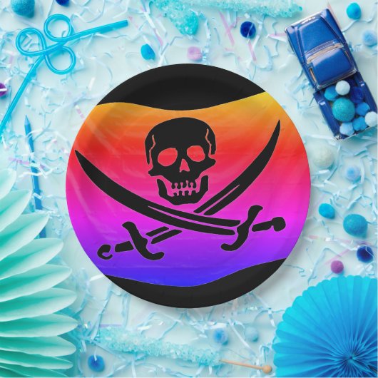 Piratenflagge Pappteller (Party)
