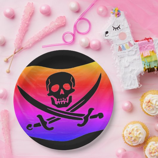 Piratenflagge Pappteller (Party)