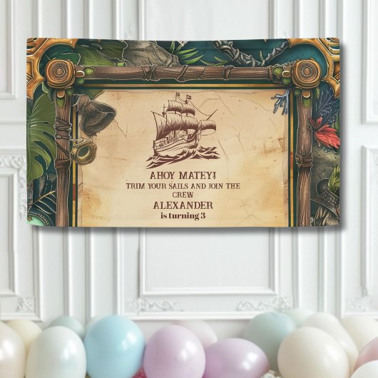 Piratenflagge Pirate Birthday Party Banner