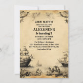 Piratenflagge Pirate Birthday Party Einladung (Vorderseite)