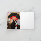 Piratenflagge Pirate Birthday Party Foto Dankeskarte (Innenseite)