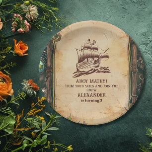 Piratenflagge Pirate Birthday Party Pappteller