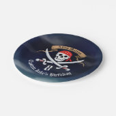 Piratenflagge Pirate Birthday Party Pappteller (Schrägansicht)