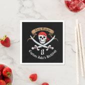 Piratenflagge Pirate Birthday Party Serviette (Beispiel)