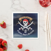 Piratenflagge Pirate Birthday Party Serviette (Beispiel)