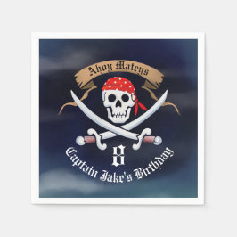 Piratenflagge Pirate Birthday Party Serviette