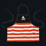 Piratenflagge Pirate Black und Red Birthday Kids Schürze<br><div class="desc">Piratenflagge mit roten und weißen Streifen; Auswahl jeder Größe,  nicht nur für Kinder</div>