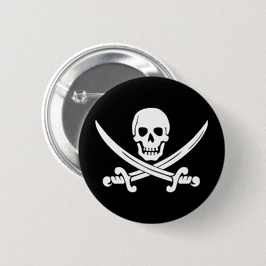 Piratenflagge Pirate Button (Vorne & Hinten)