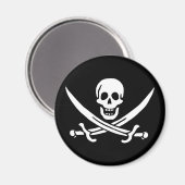 Piratenflagge Pirate Flag Magnet (Vorderseite/Rückseite)