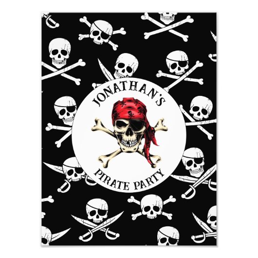 PIRATENFLAGGE PIRATE FOTODRUCK (Vorne)