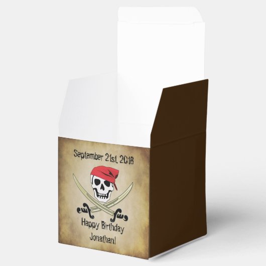 Piratenflagge Pirate Gastgeschenk Box Geschenkschachtel (Geöffnet)