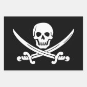 Piratenflagge Pirate Geschenkpapier Set (Vorderseite)