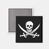 Piratenflagge Pirate Magnet (Vorderseite/Rückseite)
