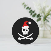 + PIRATENFLAGGE | Pirate Santa + [Feiertag] Einladung (Stehend Vorderseite)