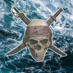 Piratenflagge Pirate Skull Aufkleber