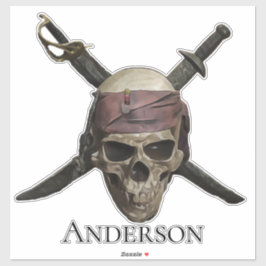 Piratenflagge Pirate Skull Aufkleber