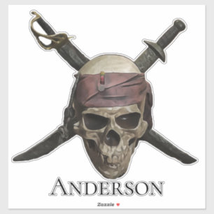 Piratenflagge Pirate Skull Aufkleber