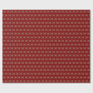 Piratenflagge Pirate Skull Bones Red Bandanna Geschenkpapier