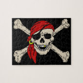 Piratenflagge Pirate Skull Bones Red Bandanna Puzzle (Horizontal)