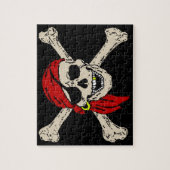 Piratenflagge Pirate Skull Bones Red Bandanna Puzzle (Vertikal)