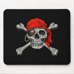 Piratenflagge Pirate Skull Crossbones Halloween Mousepad