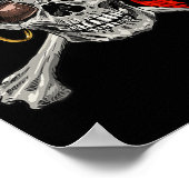 Piratenflagge Pirate Skull Crossbones Halloween Poster (Ecke)