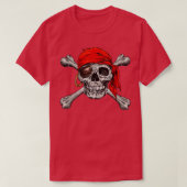 Piratenflagge Pirate Skull Crossbones Halloween T-Shirt (Design vorne)