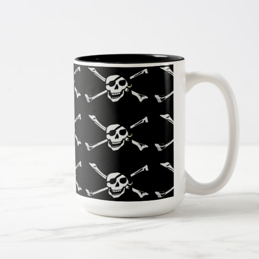Piratenflagge Pirate Skull Muster Tasse (Rechts)
