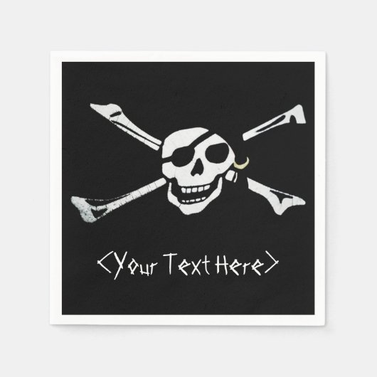 Piratenflagge Pirate Skull Napkins Serviette (Vorderseite)