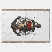 Piratenflagge Pirate Skull Segelkompass Anker Decke (Vorderseite)